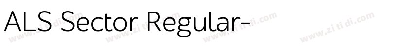 ALS Sector Regular字体转换